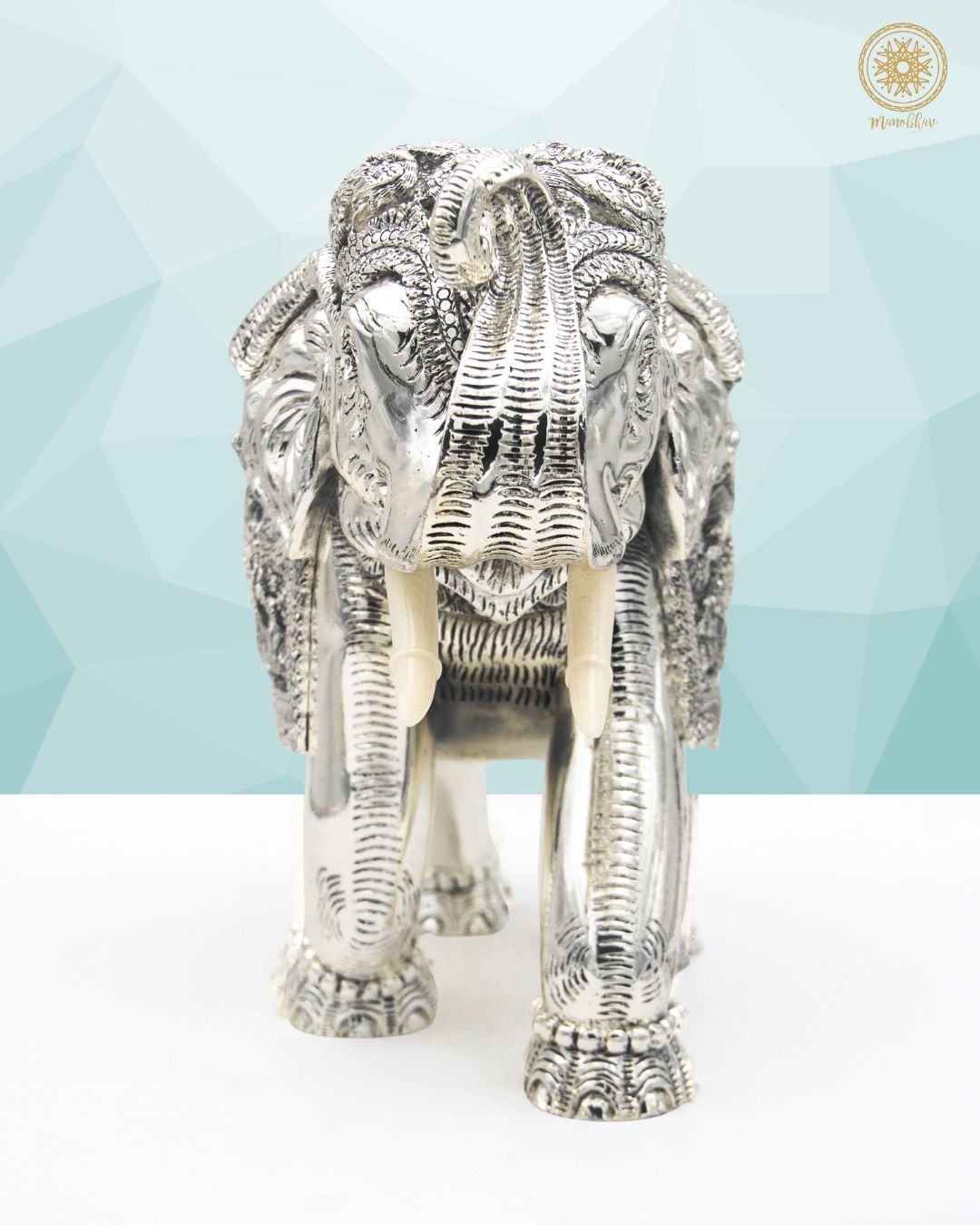 Handmade Silver Plated Elephant Showpiece Figurine | Perfect for Antique Home Decor Lovers