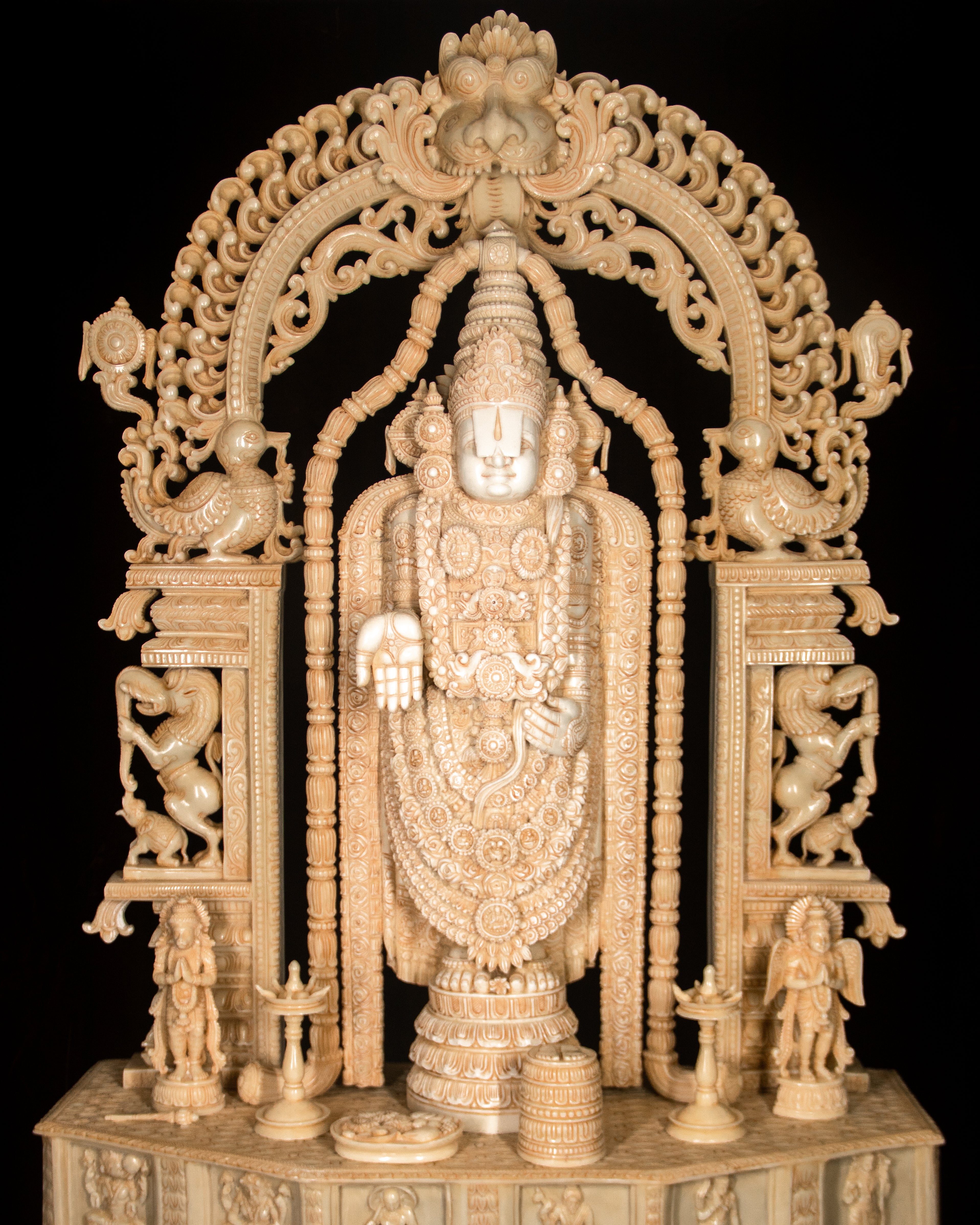Handcrafted Tirupati Balaji Idol | Marble Dust Murti for Home & Temple