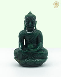 Natural Green Aventurine Buddha Statue | Hand Carved Sculpture Figurine
