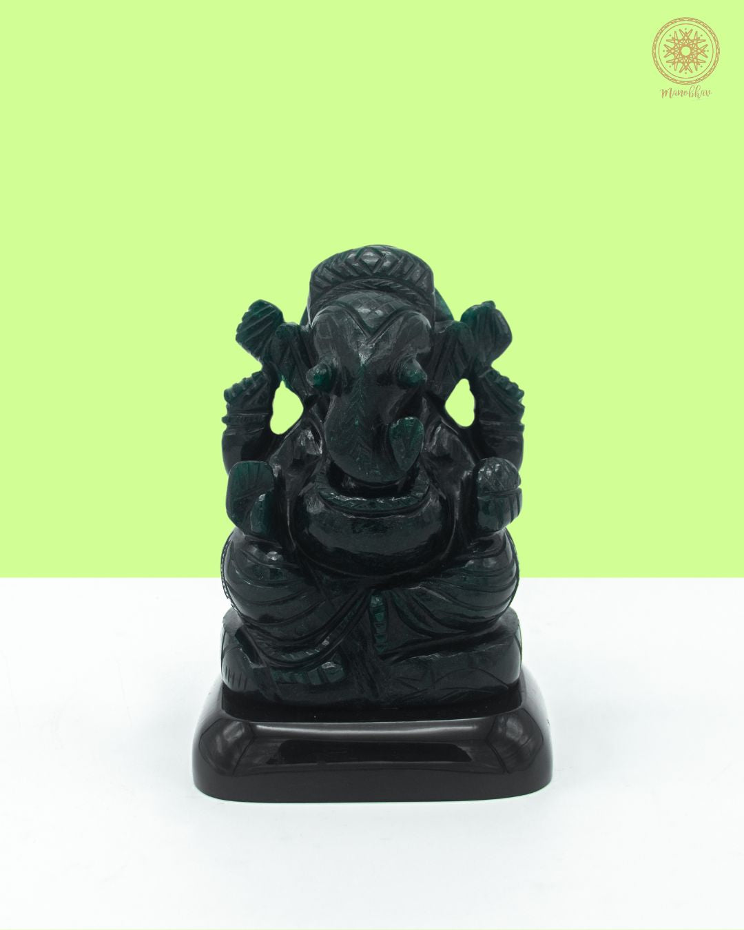 Natural Green Aventurine Lord Ganesha Idol | Handcrafted Statue