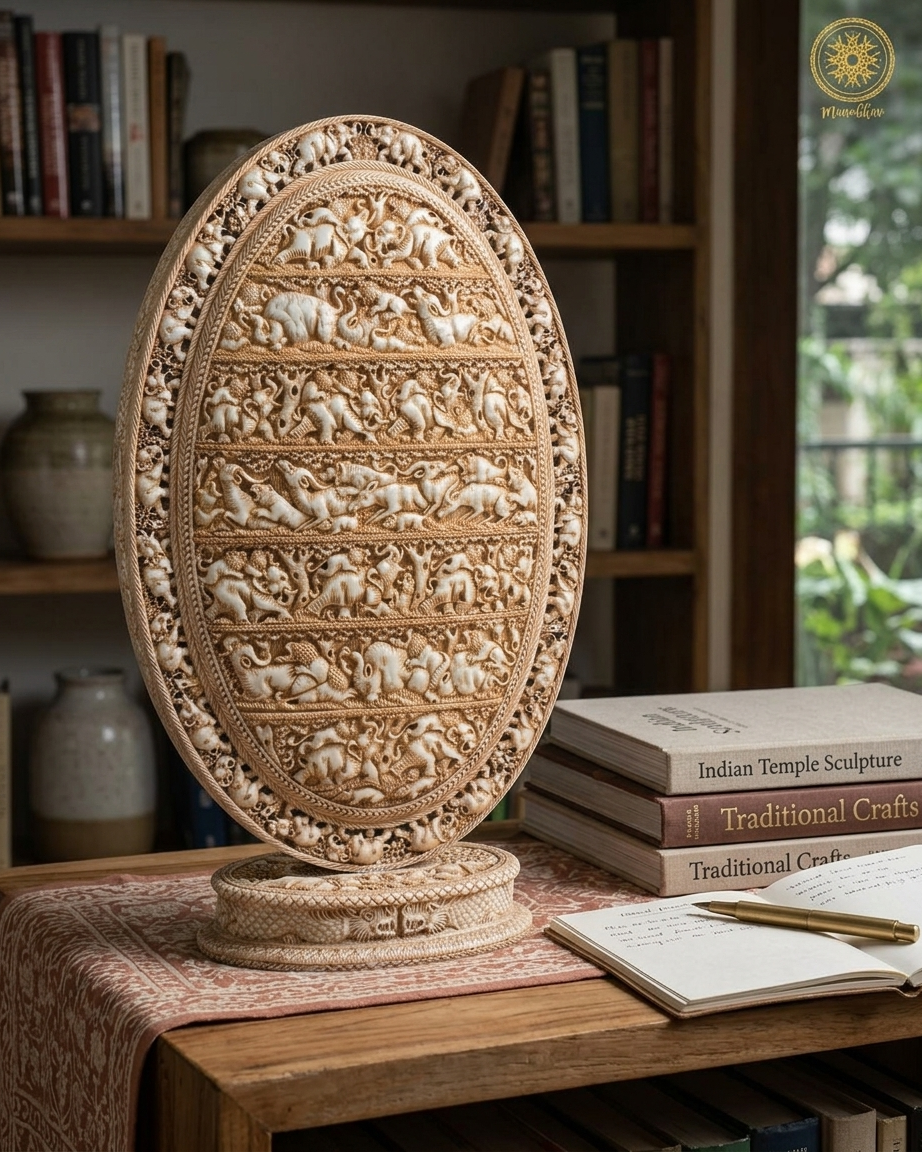 Hand Carved Unique Wild Life Themed Table Decor Piece | Decorative Tabletop