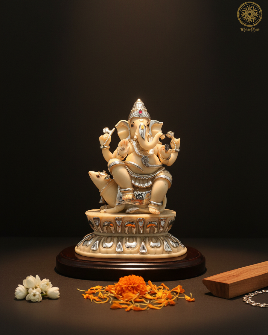 Handcrafted Lord Ganesha Idol | Unique Ganpati Statue for Home Decor